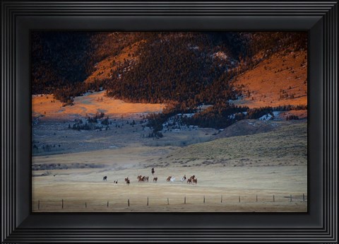 Framed Rusher Ranch Print