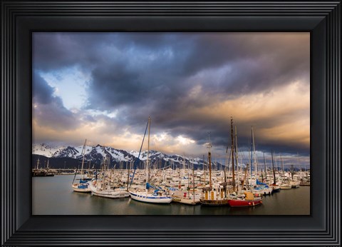 Framed Alaska Harbor Print