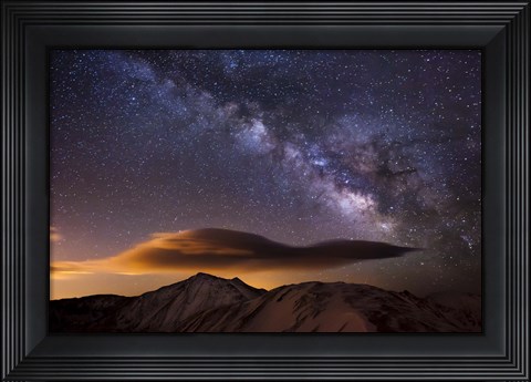 Framed Milky Way Over The Rockies Print