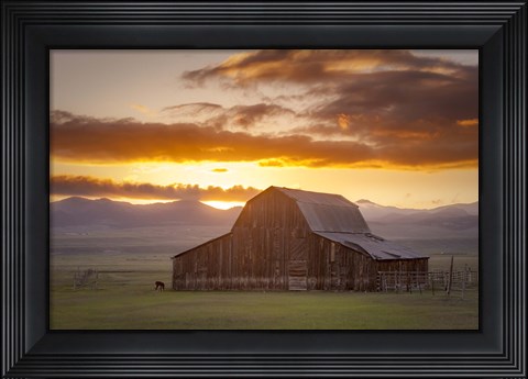 Framed Wet Mountain Barn II Print