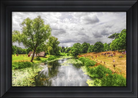 Framed River Scene Print