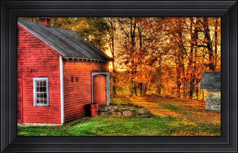 Framed Autumn Barn Print