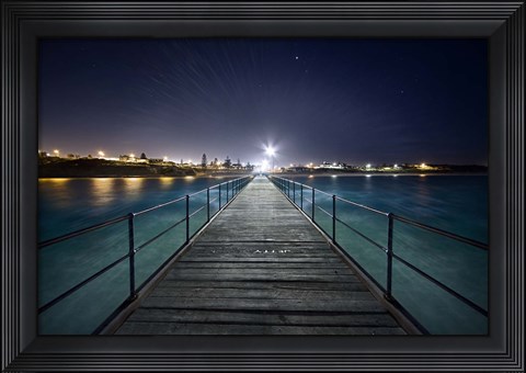Framed Port Noarlunga After Dark Print