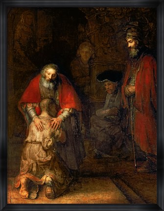 Framed Return of the Prodigal Son, c.1668 Print