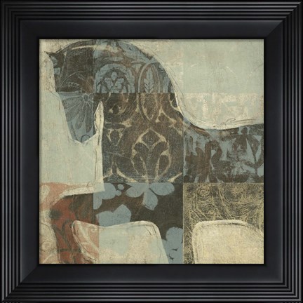 Framed Patterned Horse I Print