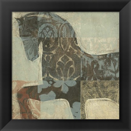 Framed Patterned Horse I Print