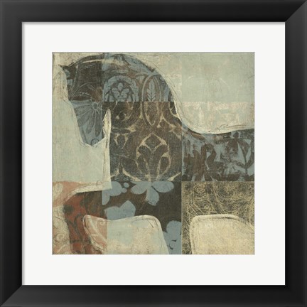 Framed Patterned Horse I Print