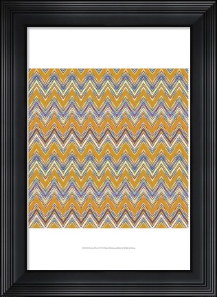 Framed Chevron Waves I Print
