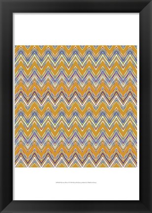 Framed Chevron Waves I Print