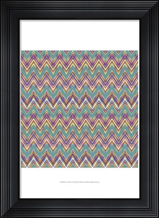 Framed Chevron Waves II Print