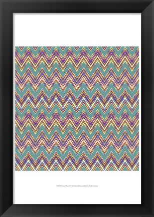 Framed Chevron Waves II Print