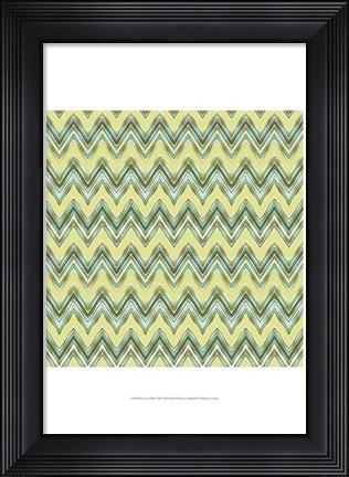 Framed Chevron Waves III Print