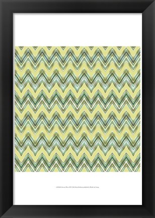 Framed Chevron Waves III Print