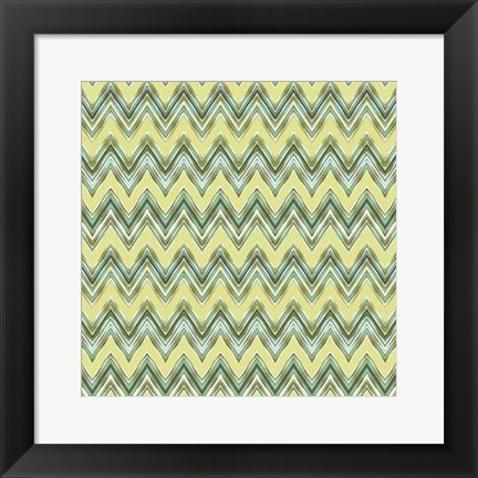 Framed Chevron Waves III Print