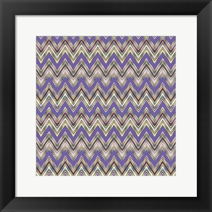 Framed Chevron Waves IV Print