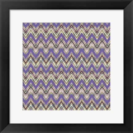 Framed Chevron Waves IV Print