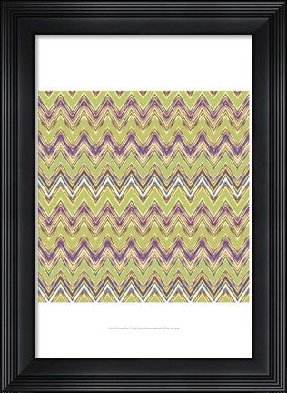 Framed Chevron Waves V Print