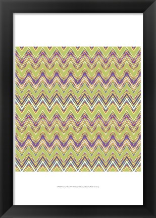 Framed Chevron Waves V Print