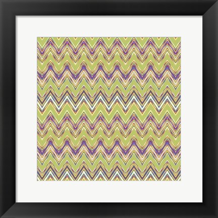 Framed Chevron Waves V Print
