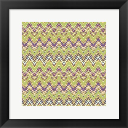 Framed Chevron Waves V Print