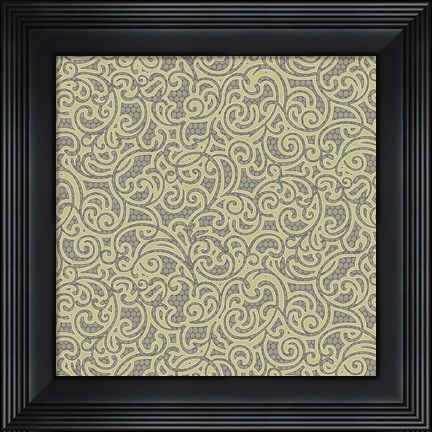 Framed Sheer Romance Scroll I Print