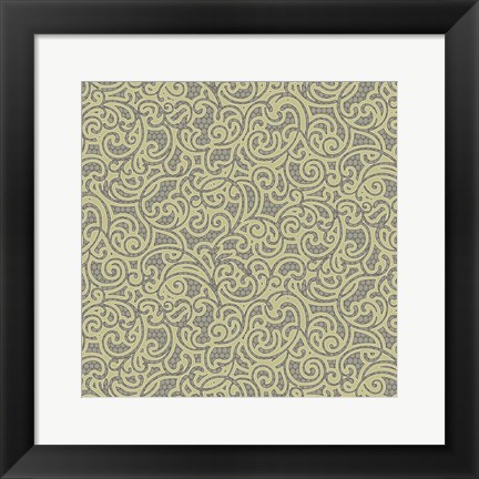 Framed Sheer Romance Scroll I Print