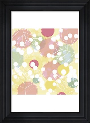 Framed Popping Flowers I Print