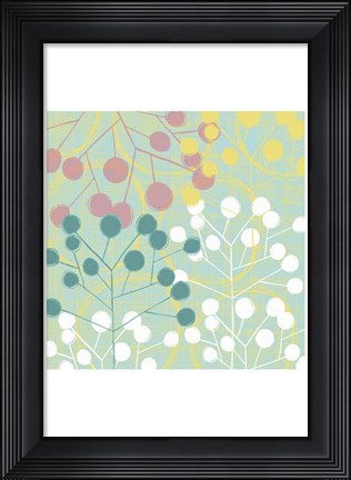 Framed Popping Flowers II Print