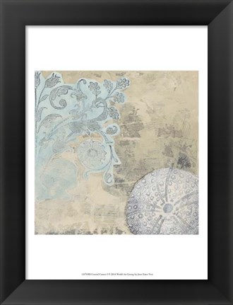 Framed Coastal Cameo I Print