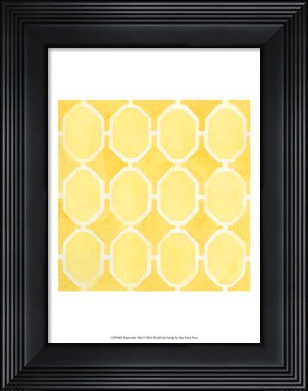 Framed Watercolor Tile I Print