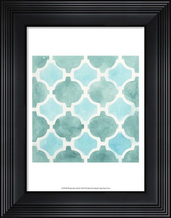 Framed Watercolor Tile II Print