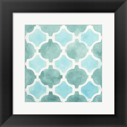 Framed Watercolor Tile II Print