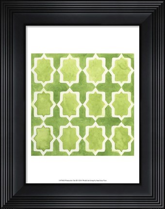 Framed Watercolor Tile III Print