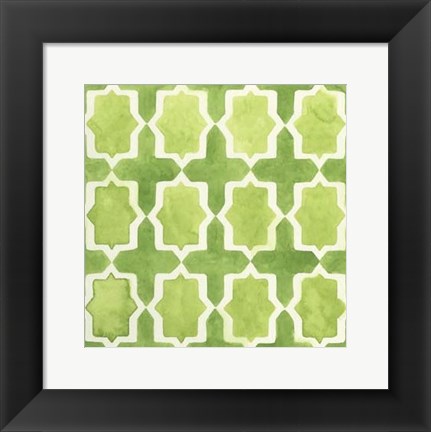 Framed Watercolor Tile III Print