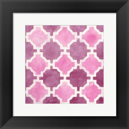 Framed Watercolor Tile V Print