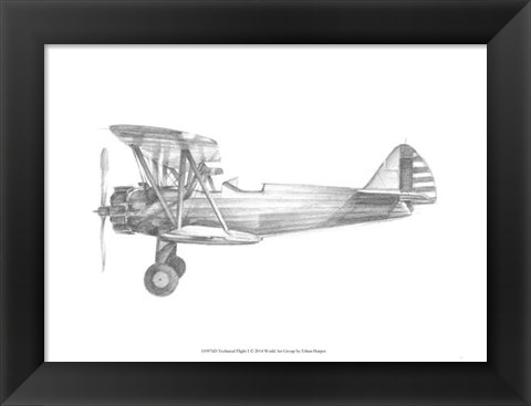 Framed Technical Flight I Print