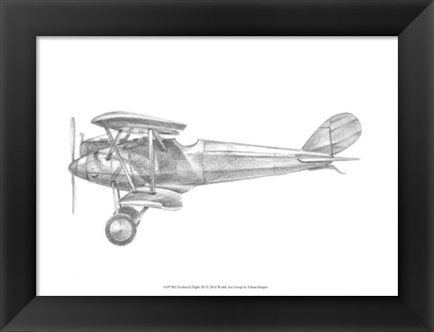 Framed Technical Flight III Print