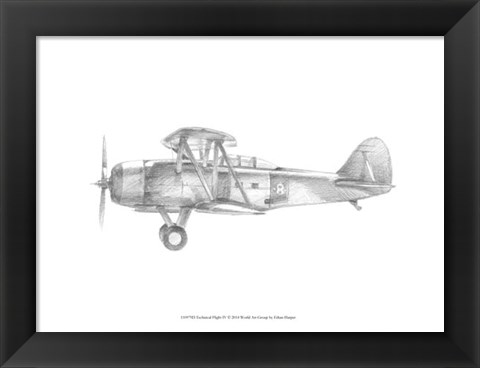 Framed Technical Flight IV Print