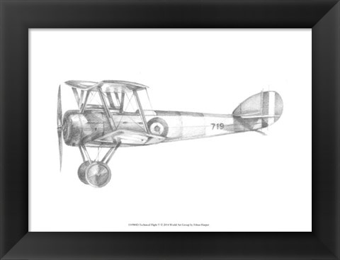 Framed Technical Flight V Print