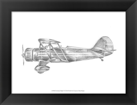 Framed Technical Flight VI Print