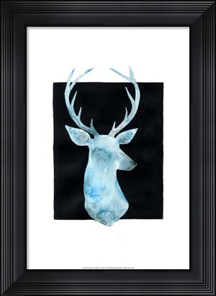 Framed White Tail Bust I Print