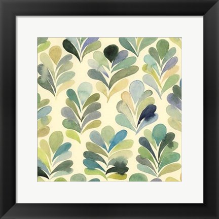 Framed Watercolor Palms II Print