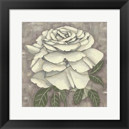 Framed Silver Rose II Print