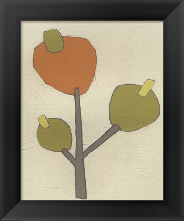 Framed Simple Stems III Print