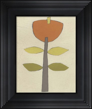 Framed Simple Stems V Print