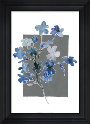 Framed Blue Bouquet I Print
