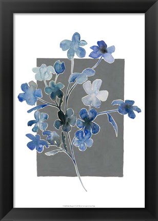 Framed Blue Bouquet I Print