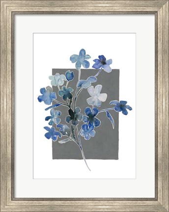 Framed Blue Bouquet I Print