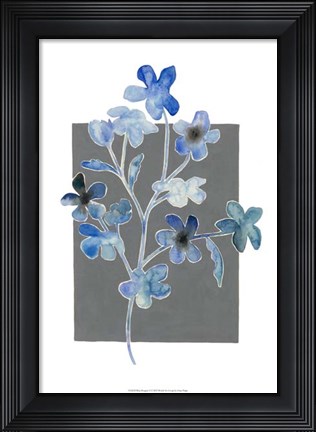 Framed Blue Bouquet II Print
