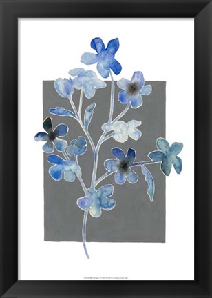 Framed Blue Bouquet II Print